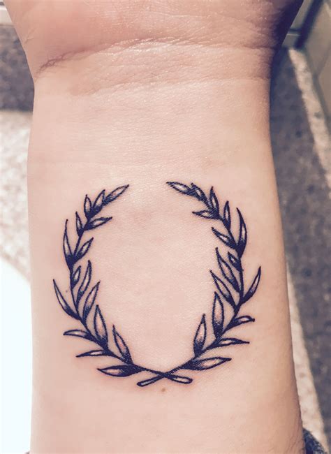 Olive Wreath Inner Wrist Tattoo Meanings Peace Growth Victory