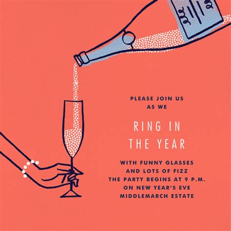 Fizzy Lifting Drink New Year S Eve Invitation Shop New Year S Eve Party Invitations 2022