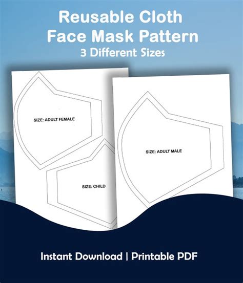 7 face mask sewing patterns. Face Mask Sewing Pattern Printable Fabric Face Mask Face | Etsy