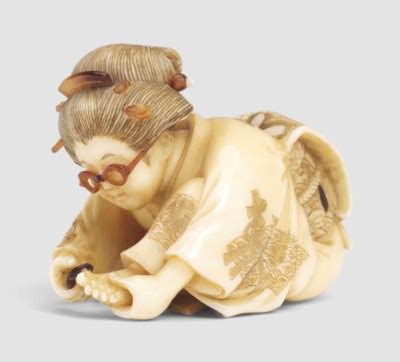 Where netsuke differs from other miniature sculpture is that they are essentially functional objects and therefore have certain constraints placed on their design. An Ivory Netsuke of a Woman Cutting Her Toenails , SIGNED ...