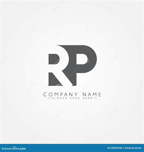 Initial Letter Rp Logo Minimal Business Style Logo Vector Illustration