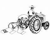 Tractor Tractors Outline Construction Plowing Ford Kleurplaten Drawing Coloring Gratis Template Getdrawings Sketch sketch template