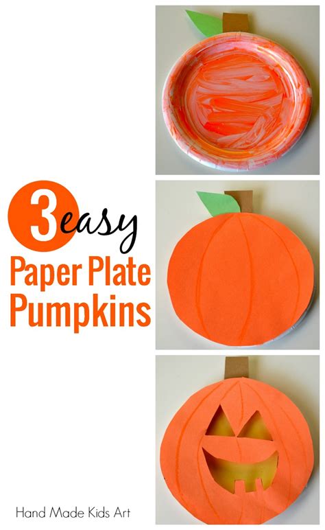 How To Make 3 Easy Paper Plate Pumpkins Innovation Kids Lab