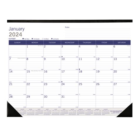 Blueline 2024 Duraglobe Monthly Desk Pad Calendar 22 X 17 Whblgr