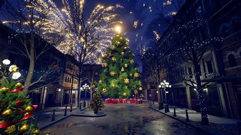 Christmas City In The Night Stock Motion Graphics Motion Array