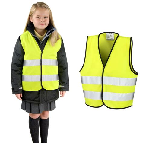 Childrens Kids Hi Viz Safety Vest Hi Vis Waist Coat Fluorescent