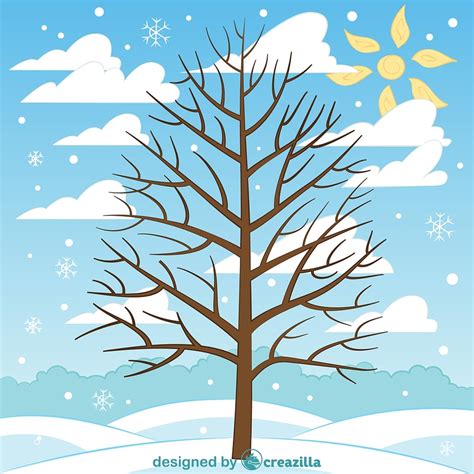 Winter Tree Vector Free Download Creazilla