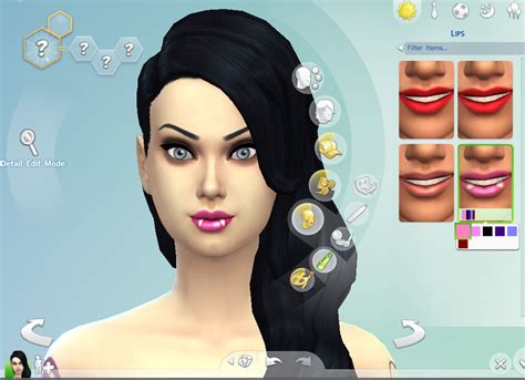 Скачать Sims 4 The Vampire Lips 6 Colors Геймплей