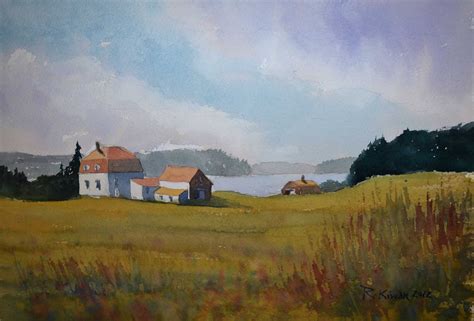 From The Land Of The Cedars Maine Watercolors Maine Landscape
