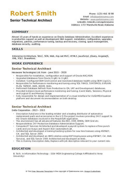 Technical Architect Resume Example For Resume Worded Vrogue