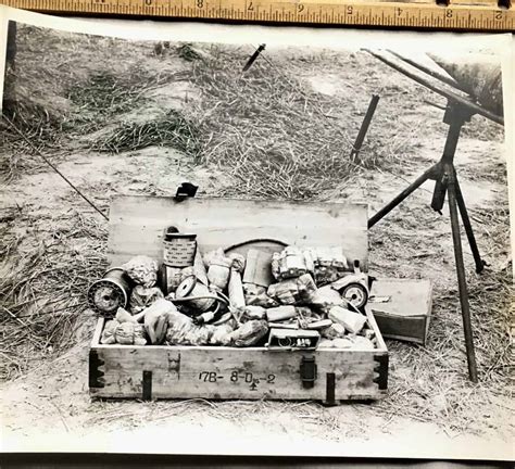 X Photograph Of Captured North Vietnamese Army Viet Cong Rocket And Parts Enemy Militaria