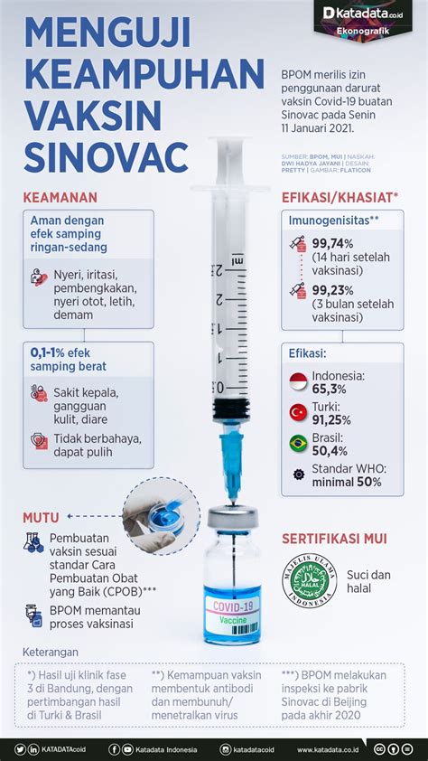 Acar merupakan makanan yang mengandung banyak natrium, dan elektrolit. Menguji Keampuhan Vaksin Sinovac - Infografik Katadata.co.id