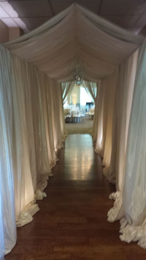 Fabric Draped Tunneled Entry Way To Reception Wedding Entrance