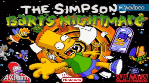 The Simpsons Barts Nightmare Super Nintendo Entertainment System