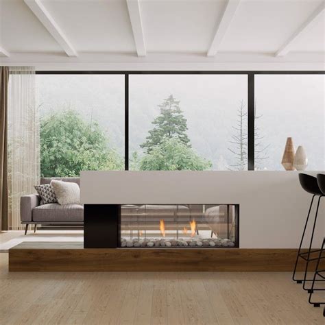 Double Sided Electric Fireplace Fireplace Windows Two Sided Fireplace
