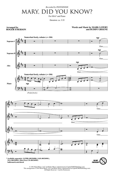 Mary did you know easy piano. Mary, Did You Know? | Sheet Music Direct