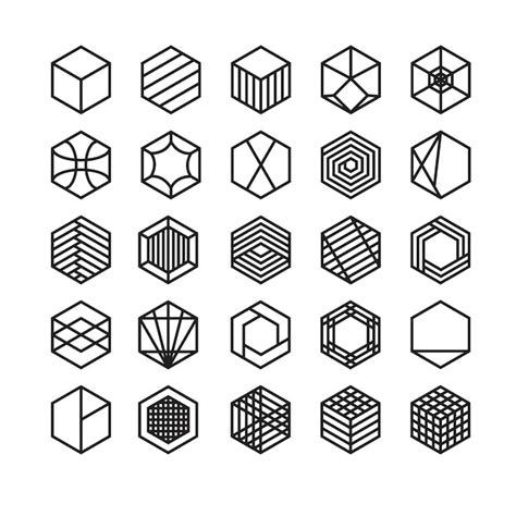 Premium Vector Hexagon Geometric Vector Icon