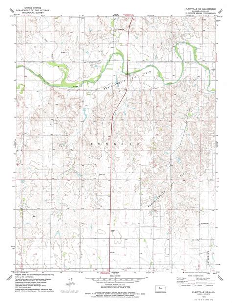 Plainville Se Topographic Map 124000 Scale Kansas
