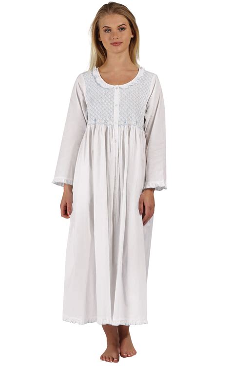 Long Sleeve Womens Nightgown Floor Length Nightgowns The 1 For U