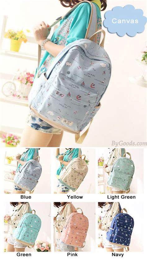 Fresh Anchor College Rucksack Ocean Boat High School Canvas Backpack