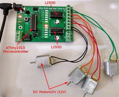 Bidirectional Control Of Dc Motors Using Attiny Microcontroller And