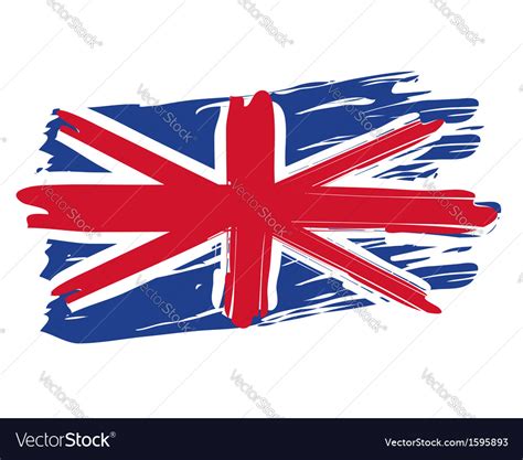 Painted British Flag Royalty Free Vector Image