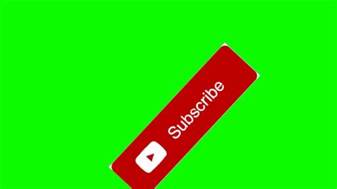 Green Screen Moving Subscribe Button Gie Credit If Used Youtube