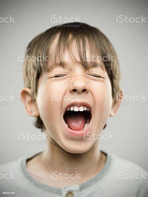 Real Kid Shouting In Studio Stock Photo Download Image Now Istock
