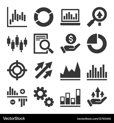 Stock Market Trading Icons Set Royalty Free Vector Image