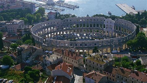 Arena In Pula With A Stock Footage Video 100 Royalty Free 2717471
