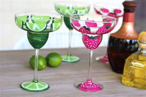 Diy Hand Painted Margarita Glasses With Pictures Ehow