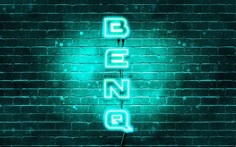 Benq Turquoise Logo Vertical Text Turquoise Brickwall Benq Neon Logo