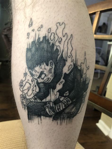 I Guess We Are Starting To Post Our Naruto Tattoos So Here Is My Favorite Character Rock Lee