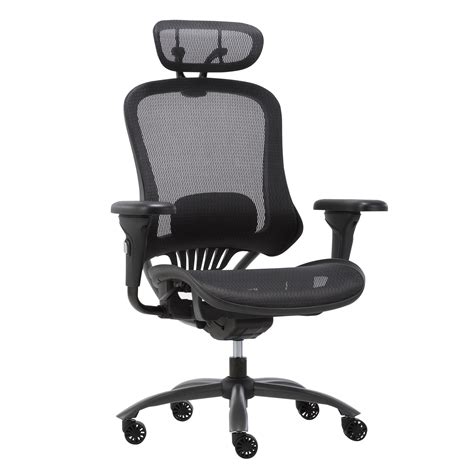 Office Furniture Moustache® Ergonomic Mesh Office Chair 360° Swivel Computer Seat Pc Desk Black