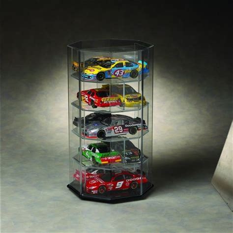 10 Car 124th Scale Octagon Wmanual Spinning Base Acrylic Display Case