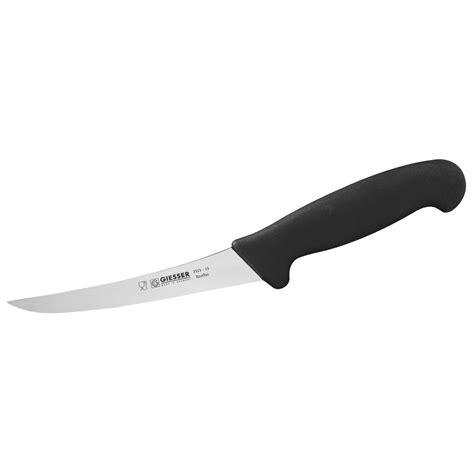 Giesser Boning Knife 15cm Curved Narrow Stiff Black Highgate