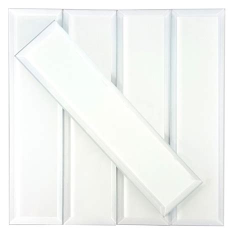 Abolos Frosted Elegance 3 X 12 Glass Peel And Stick Subway Tile