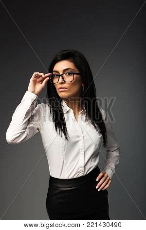 Sexy Brunette Glasses Image Photo Free Trial Bigstock