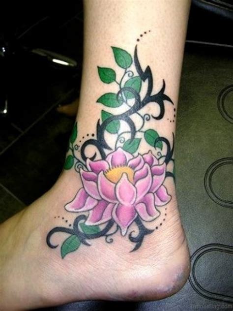 35 Cute Lotus Tattoos On Ankle Tattoo Designs
