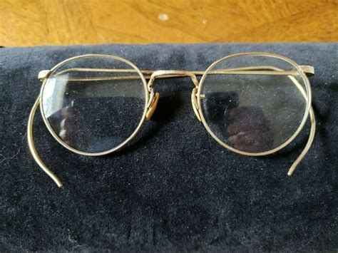 Vintage Ao American Optical 110 12k Gf Ful Vue Gold Wire Rim Glasses Antique Americanoptical