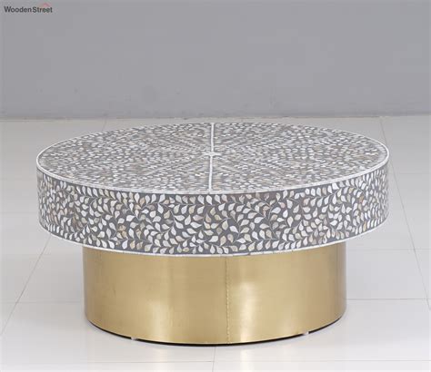 Buy Isla Floral Designed Mother Of Pearl Coffee Table Online In India