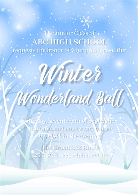 Winter Wonderland Invitation Template Postermywall