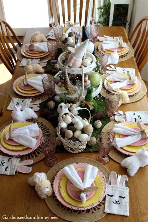 Easter Bunny Tablescape Garden Seeds And Honey Bees