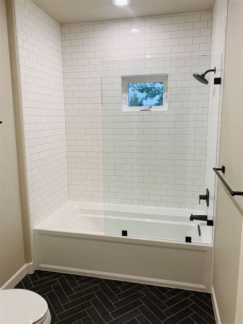 10 White Subway Tile Bathroom Gray Floor Decoomo