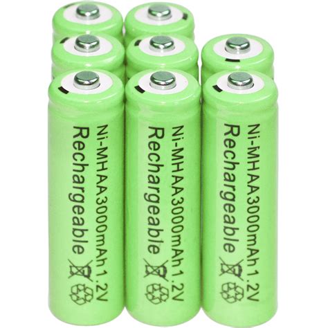 Pcs Aa V Mah Nimh V Rechargeable Batteries Green Battery Garden Solar Light Led