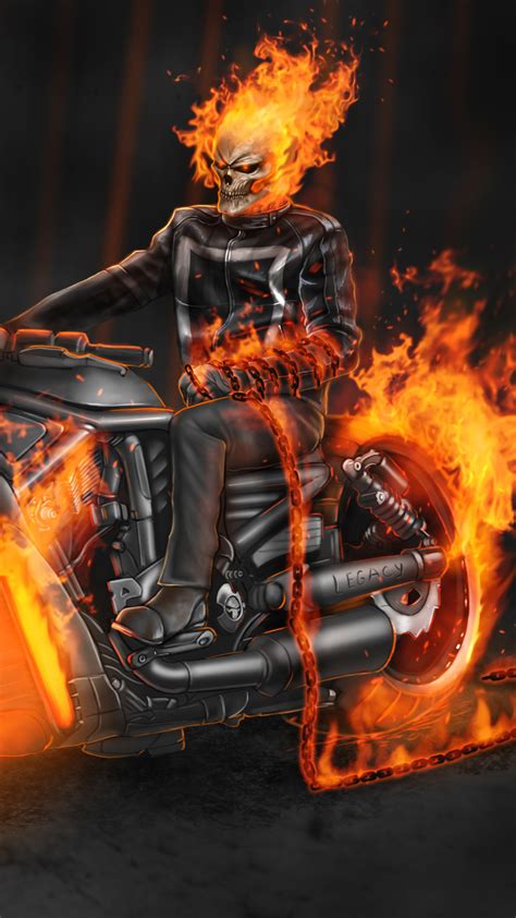 2160x3840 Ghost Rider In Bike Sony Xperia Xxzz5 Premium Hd 4k
