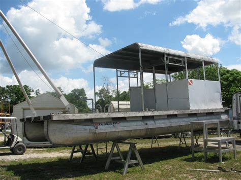 Pontoon Work Barge With A Frame For Sale For 4800 Boats From