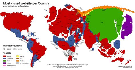 Age Of Internet Empires One Map With Each Countrys Favorite Website