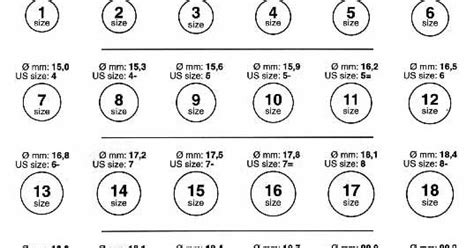 Gold Ring Info Printable Ring Sizer For Measuring Your Ring
