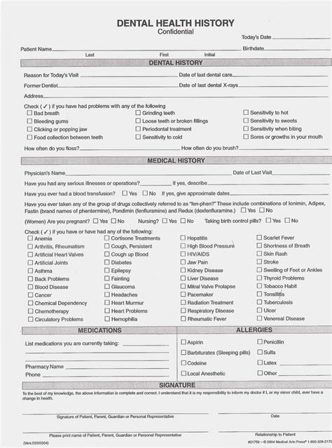 Free Printable Medical History Forms Free Printable